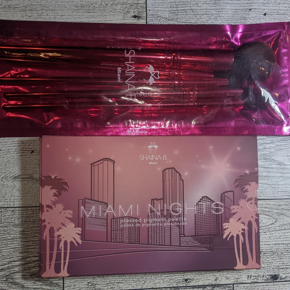 Shaina B Miami Nights palette & b fab brush set